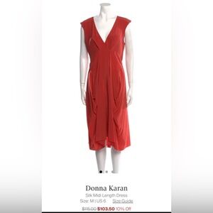Donna Karan Vibrant Silk Midi Dress